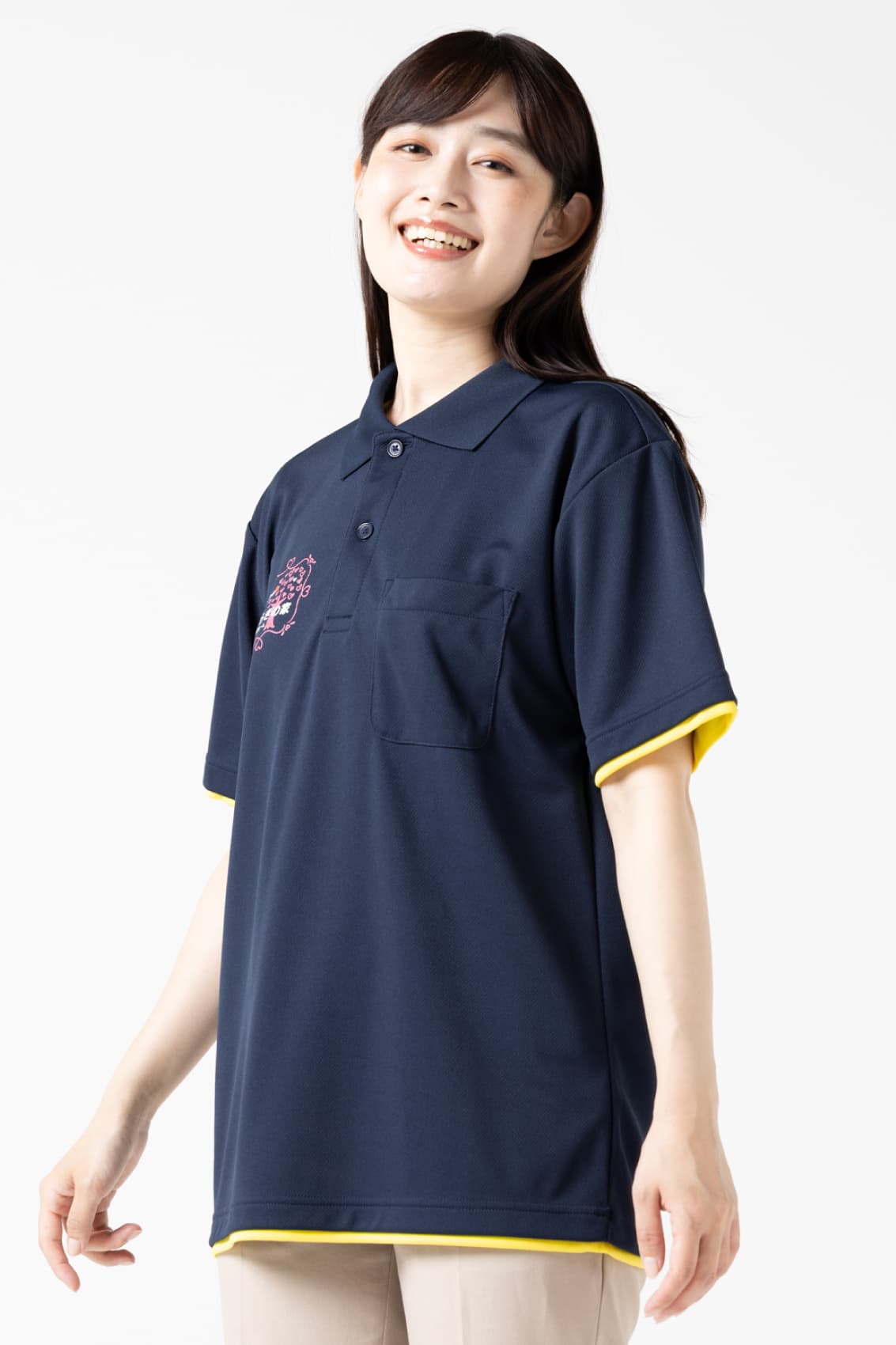 レイヤードドライポロシャツ[glimmer 339AYP]｜オリジナル刺繍