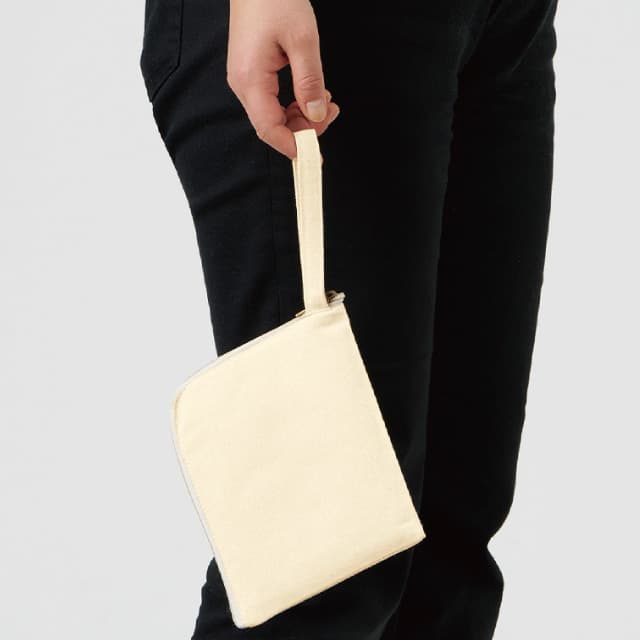 キャンバスL字ファスナーフラットポーチ（S）[MARKLESS STYLE TP-0007