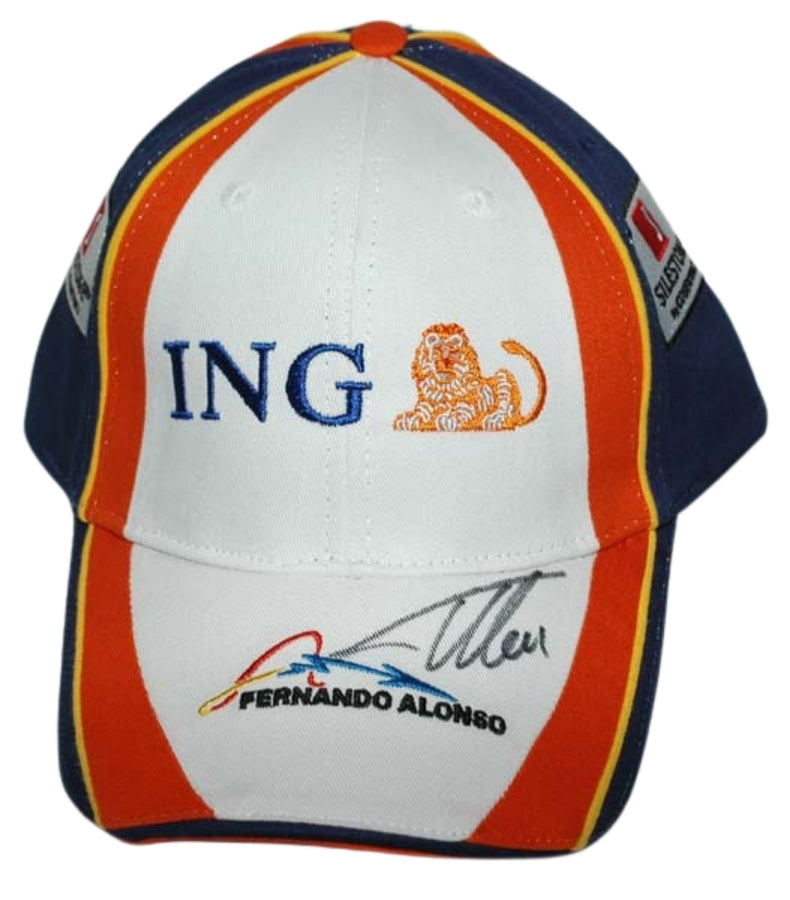 Fernando Alonso Signed Fernando Alonso ING Renault F1 Cap