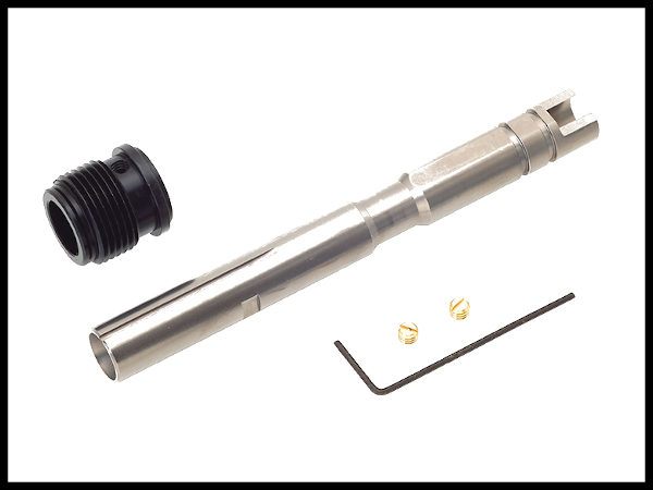 KMモデル: マルイLCP TNロングバレル＋サイレンサーアダプター 80.5mm