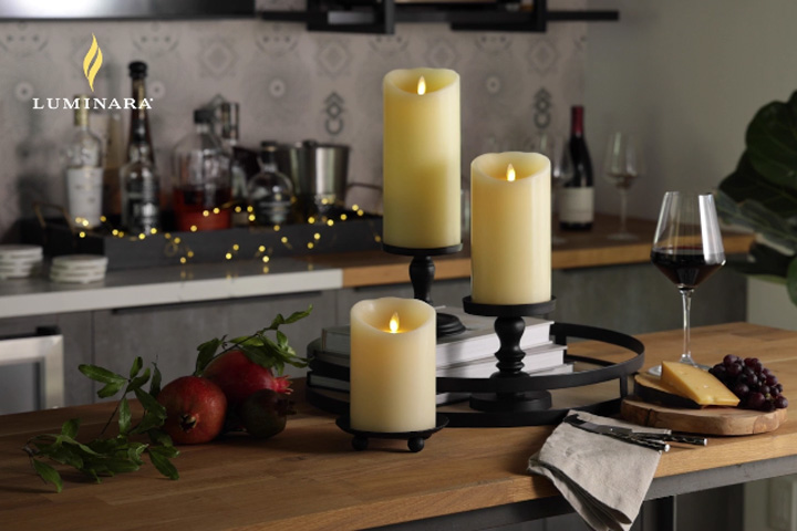 LUMINARA（ルミナラ） ｜ LEDキャンドル ピラー 4×9インチ（直径約10cm