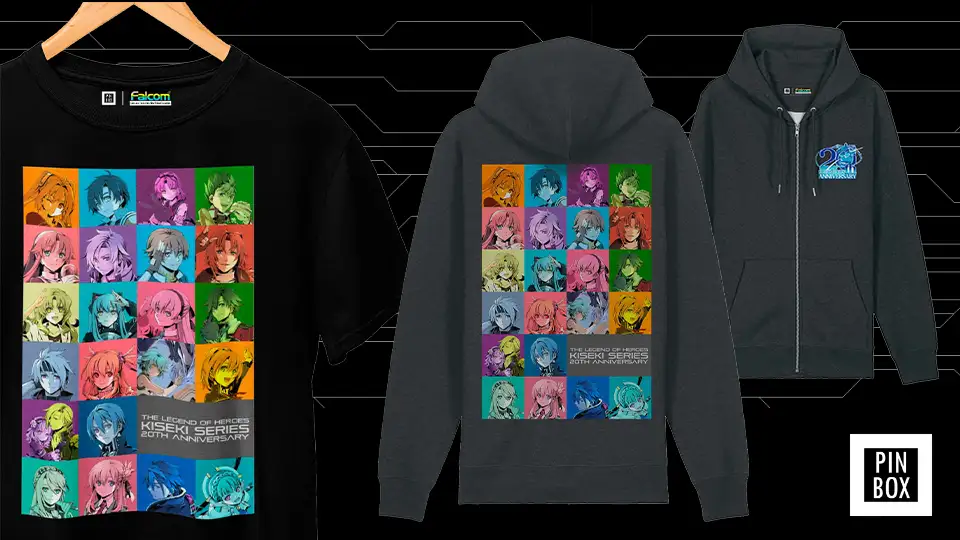 Pin Box「軌跡20周年記念」フーディ＆Tシャツ発売中 | 日本ファルコム