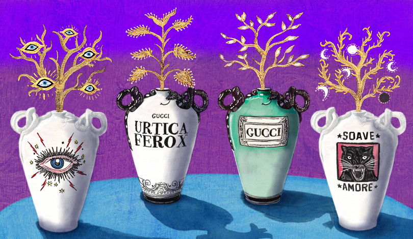 グッチ デコール」のインテリアコレクションに、チェアや花瓶など多彩