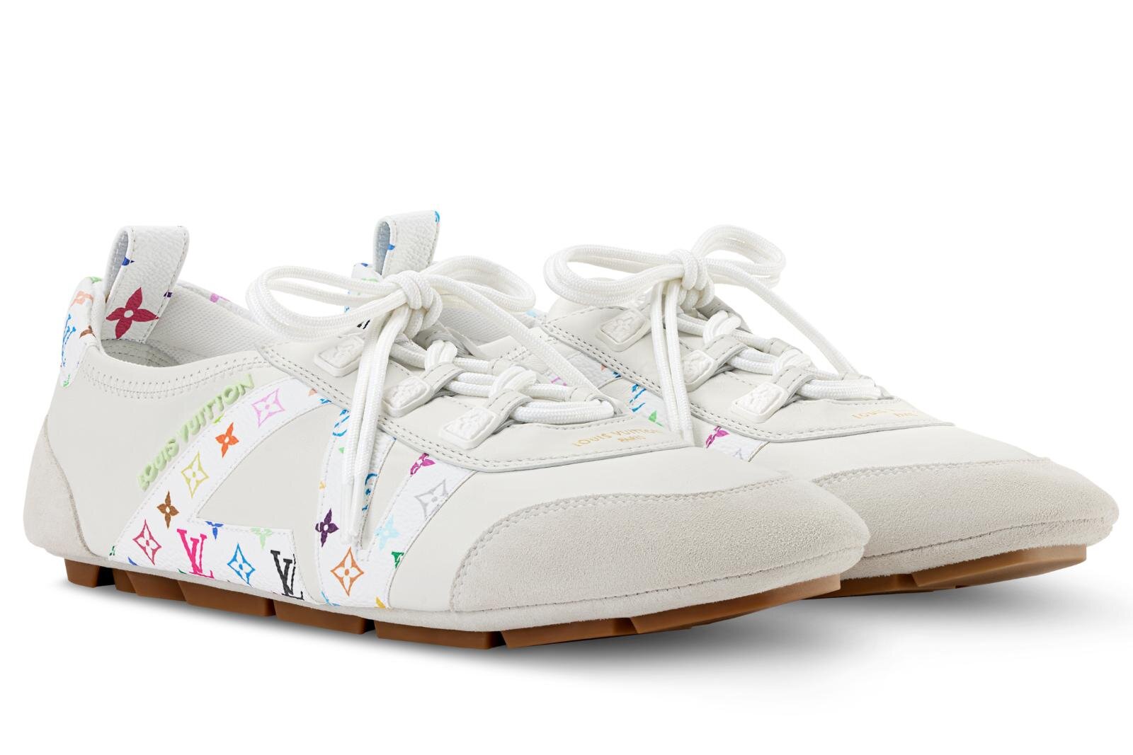 ルイ・ヴィトン×村上隆の”カラフル”モノグラム柄スニーカー、レザー