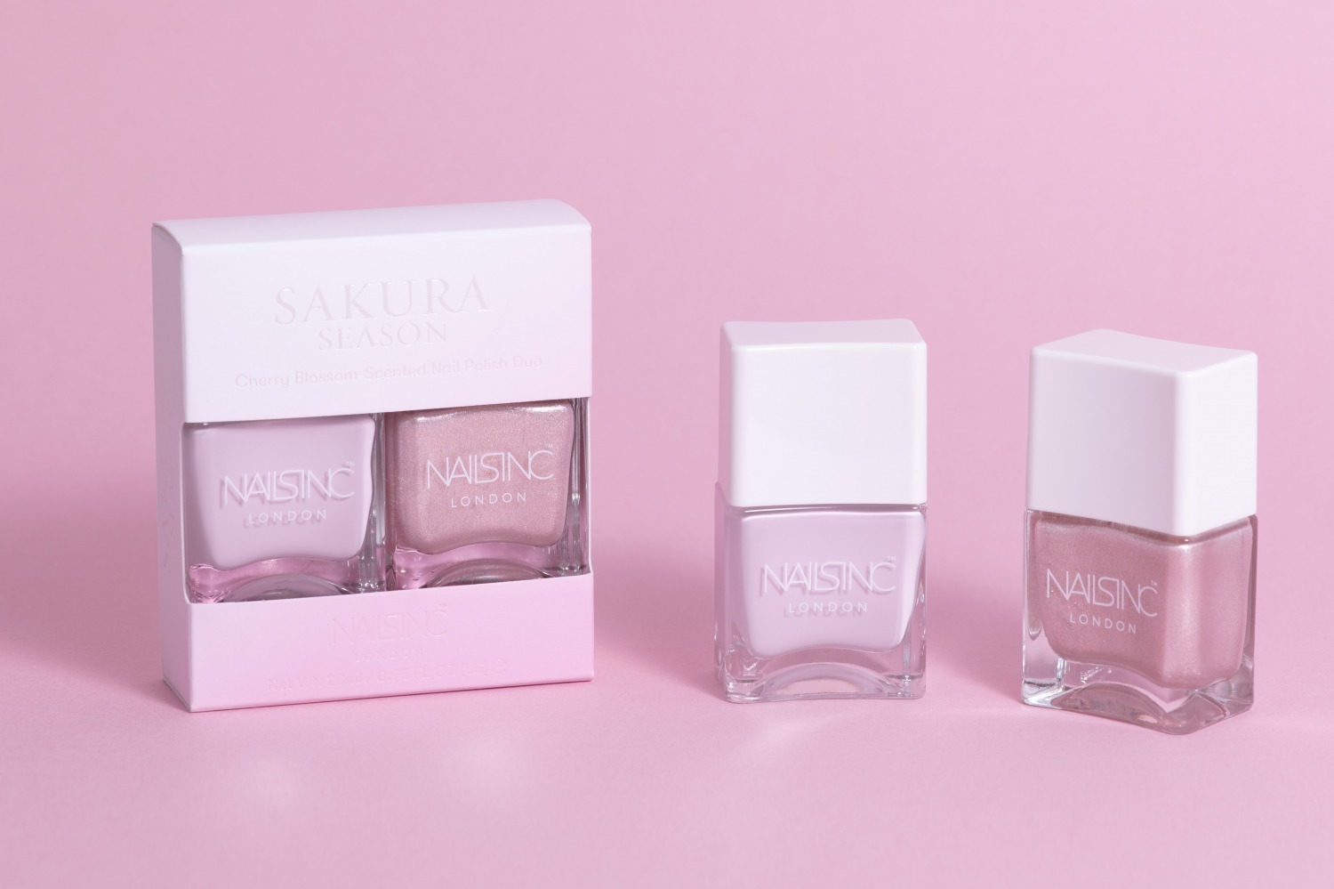 ネイルズ インク23年春ネイル、“桜の儚い色めき×香り”を再現したピンク