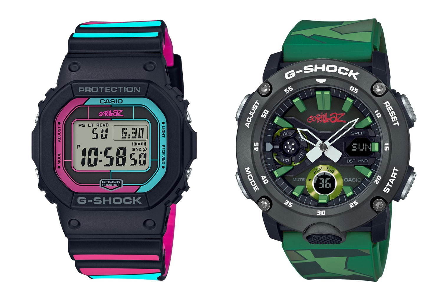G-SHOCK×ゴリラズのコラボ腕時計、1st＆最新アルバムのジャケット
