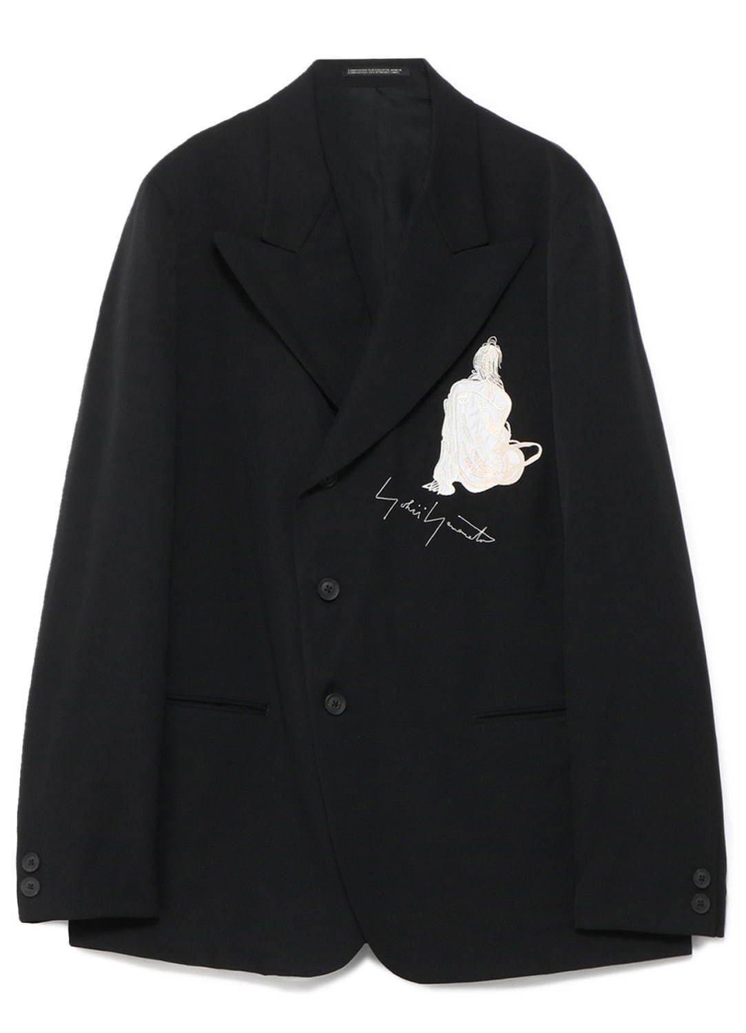 ヨウジヤマモト「女優刺繍」メンズジャケット＆パンツ受注販売、2002年