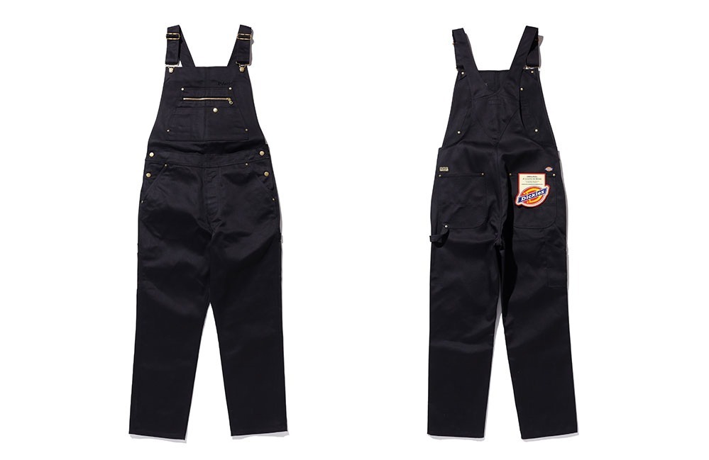 XLARGE×ディッキーズのオーバーオール＆ワークパンツ、金糸刺繍や