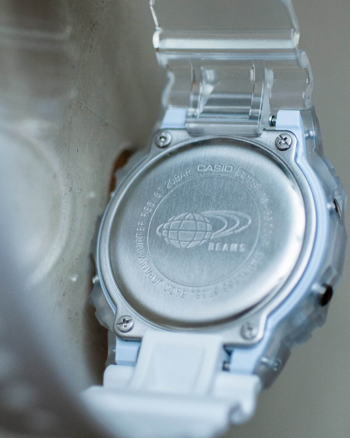 G-SHOCK/BABY-G×ビームス/ビームス ボーイ、ホワイト＆クリア素材の新