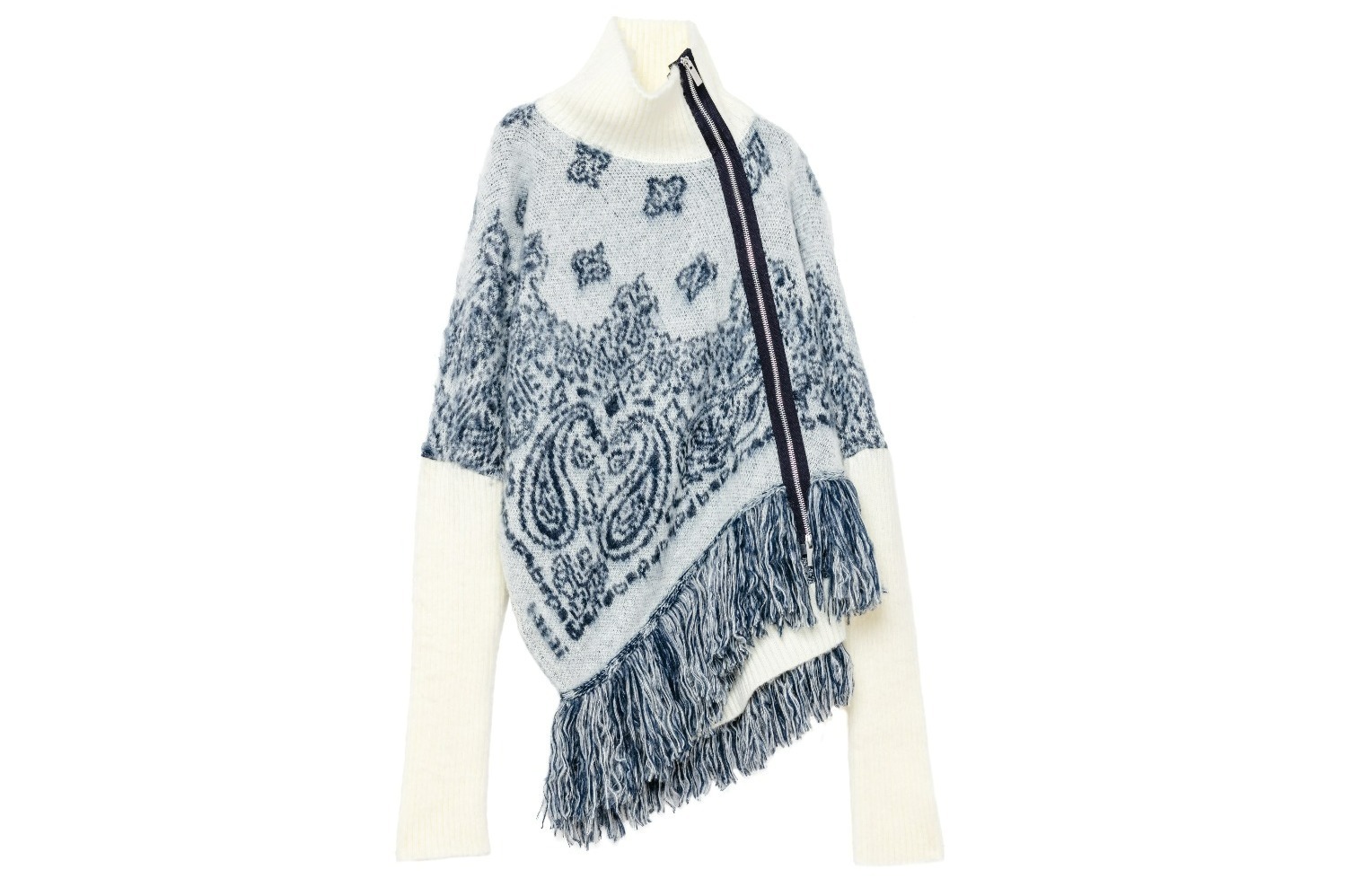 sacaiの22年クリスマスウェア、“バンダナ柄”ニットブルゾンや