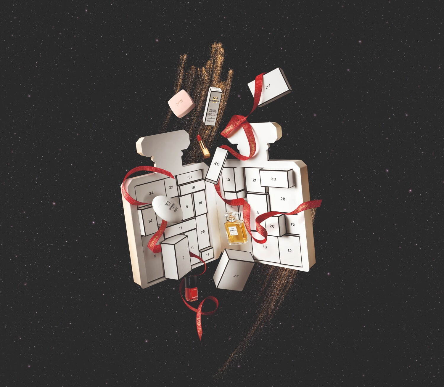 写真2/9｜「シャネル N°5」のアドベントカレンダー、人気香水＆リップ