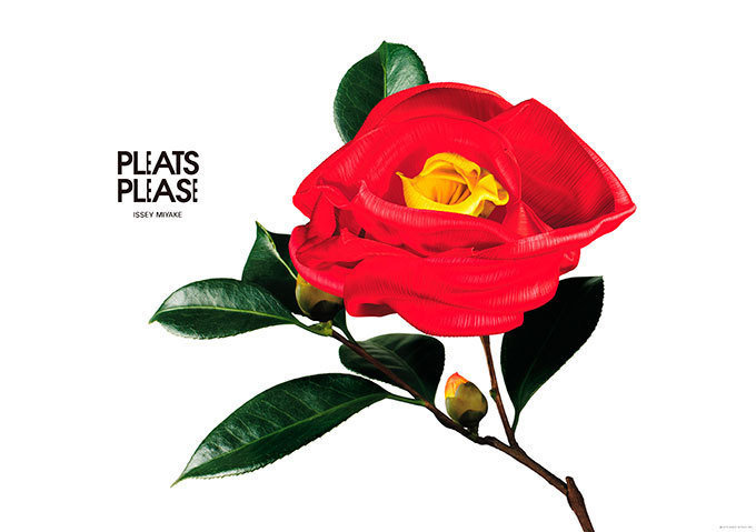 プリーツ プリーズ イッセイ ミヤケ×佐藤卓の新広告が登場 - 服で