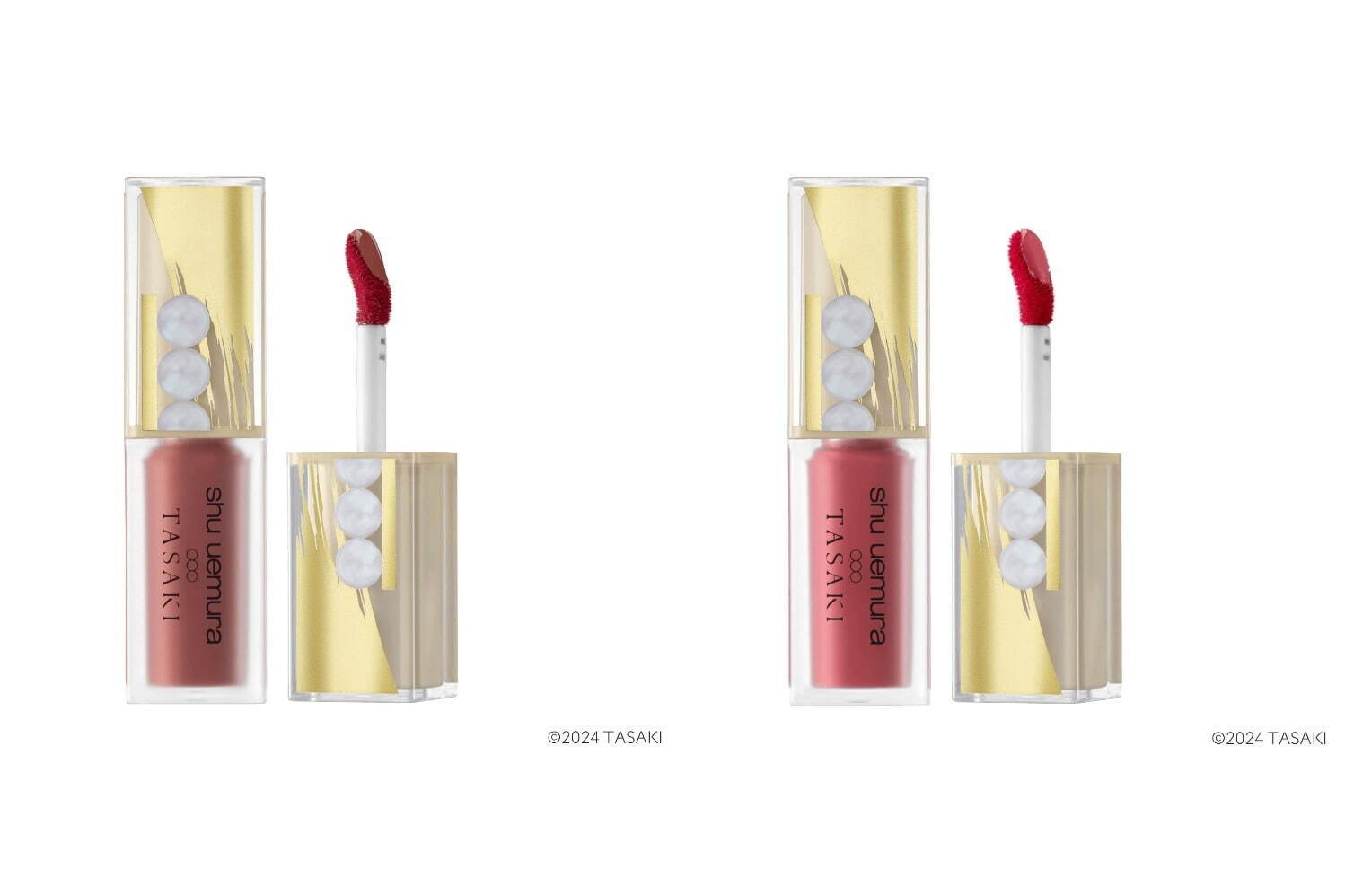 シュウ ウエムラ × TASAKIの24年クリスマスコスメ、パールストラップ