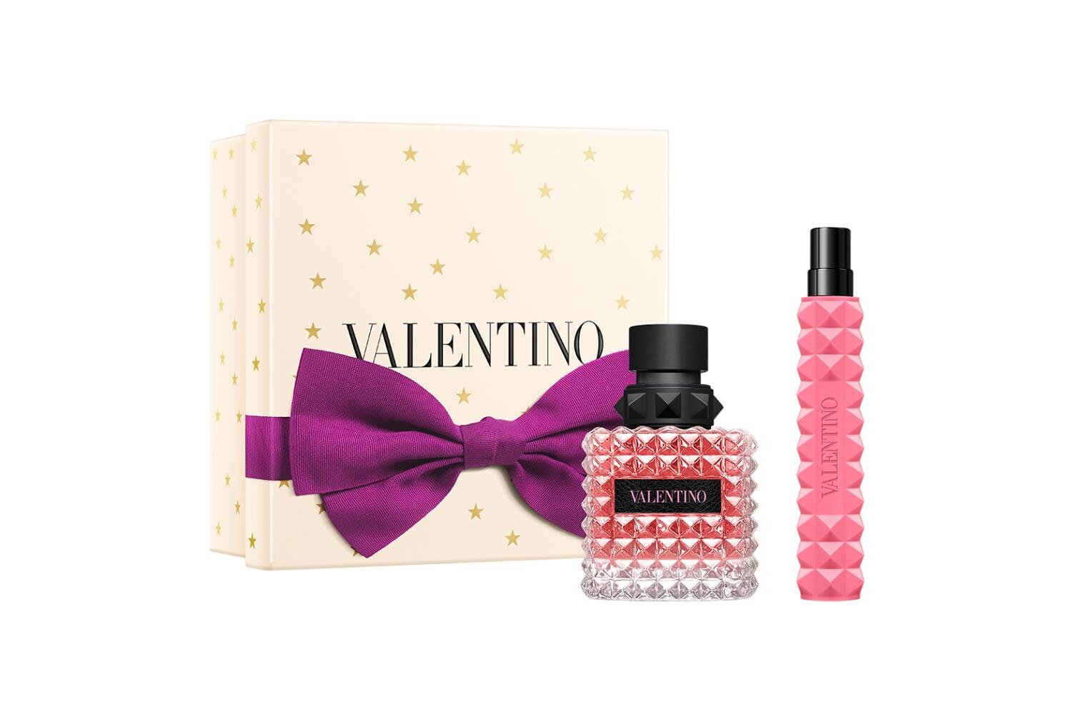 ヴァレンティノ ビューティ25年クリスマスコフレ、スタッズ付き香水