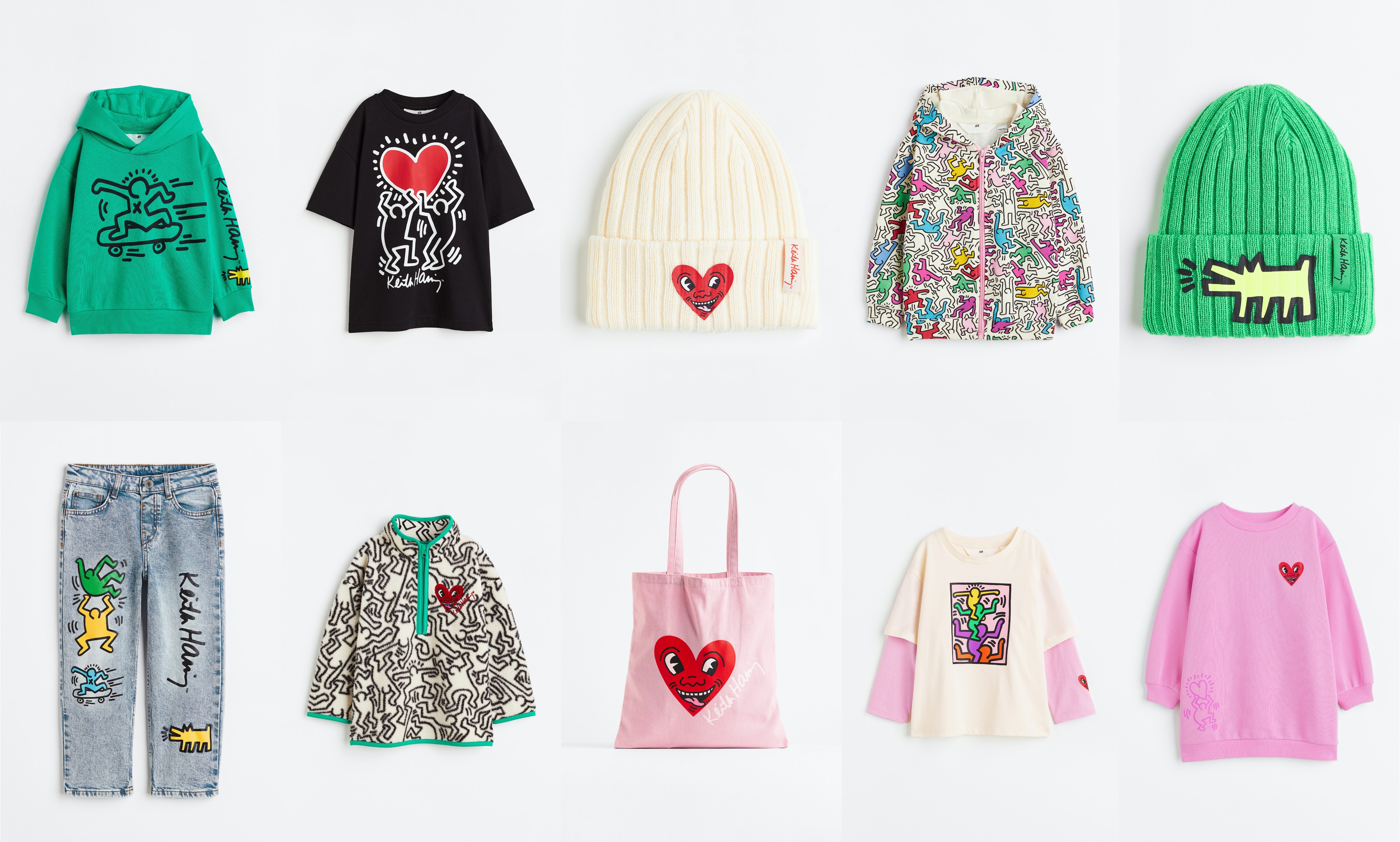 H＆M×キース・ヘリングのキッズコレクションが発売 アート作品を