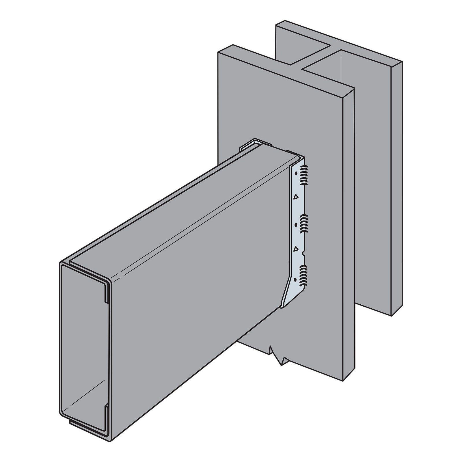 Simpson Strong-Tie HUC28-2Z 2x8 Concealed Double Face Mount Hanger