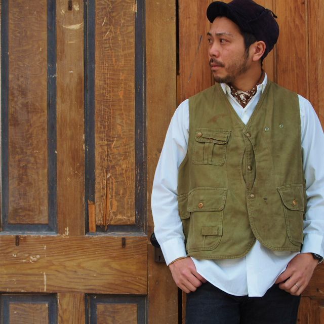 50's L.L.BEAN ハーフムーンポケットフィッシングベスト エルエル