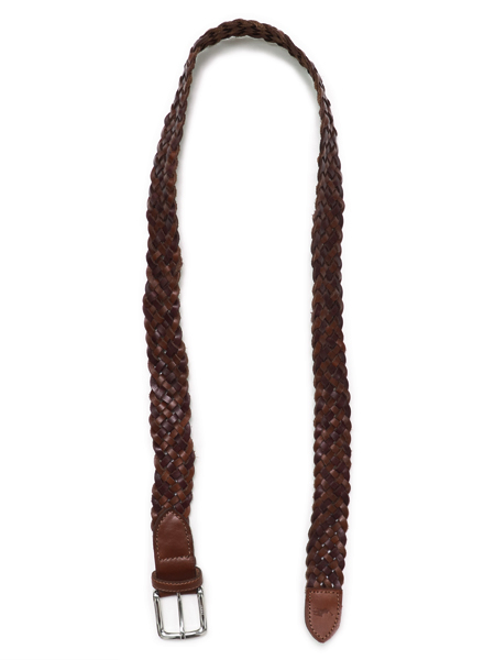 送料無料】POLO RALPH LAUREN WESTEND BRAID BELT SADDLE/DARK BROWN