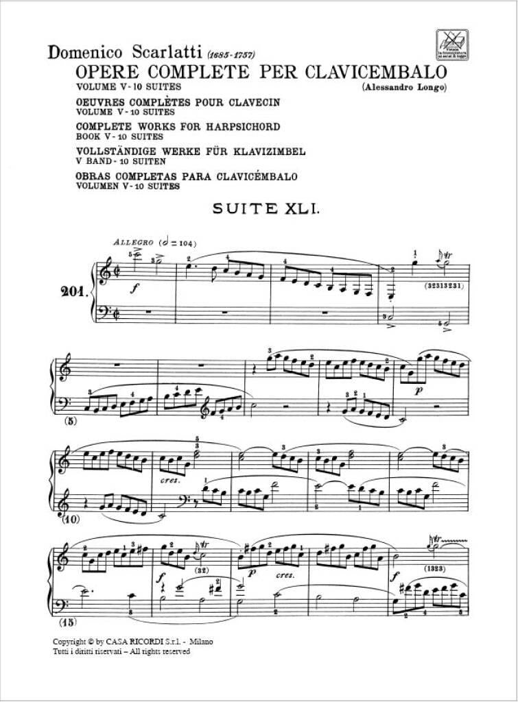 Scarlatti Sonate per clavicembalo 3巻 Sonate For Clavicembalo Vol