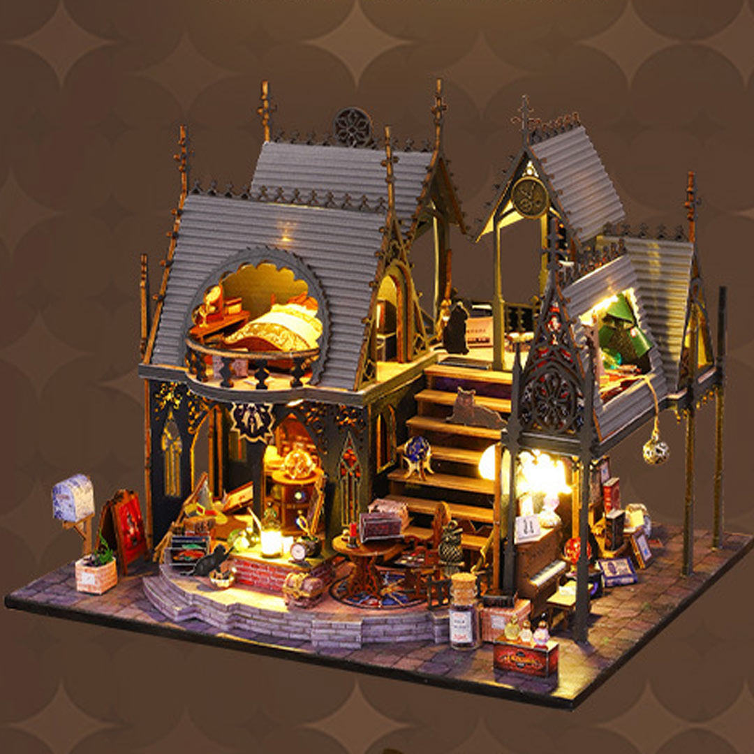 Luna Magic House DIY Wooden Dollhouse Kit – Fifijoy