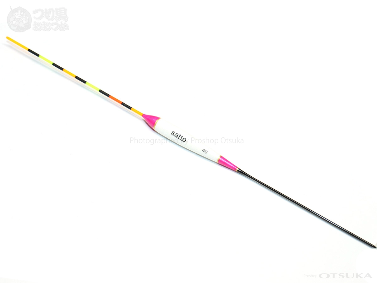 ハンドメイド品 ウキ SATTO ピーチ×ブラック 工房小嶋や