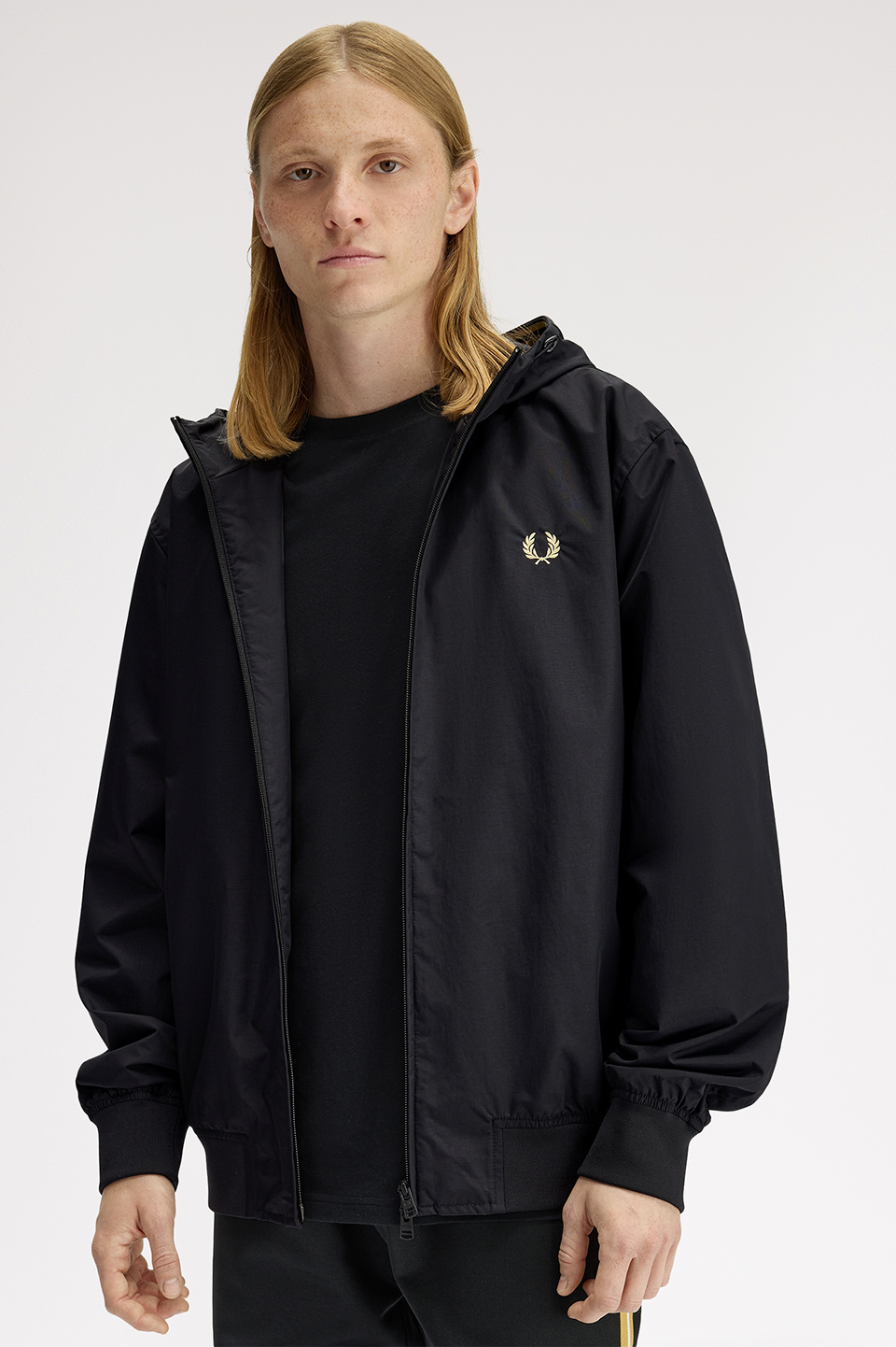 Hooded Brentham Jacket(S 102：BLACK): | FRED PERRY JAPAN