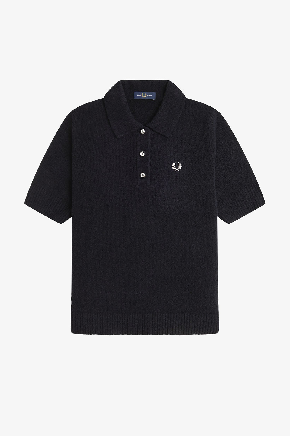 Textured Knitted Polo Shirt(8 102：BLACK): | FRED PERRY JAPAN