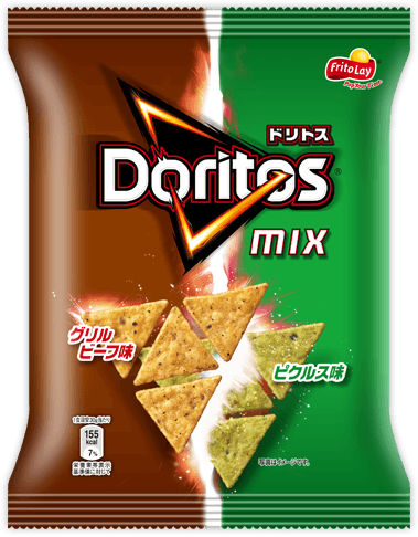 ドリトスMIXグリルビーフ味＆ピクルス味｜商品情報｜ジャパン