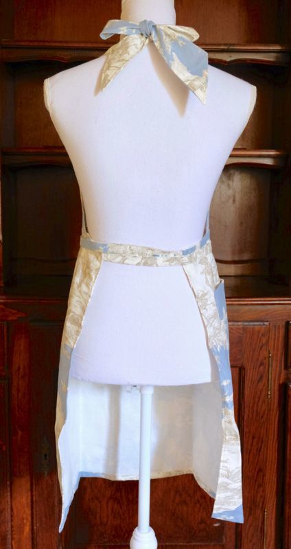 カシュクールエプロン：水の物語（ブルーグレイベース）