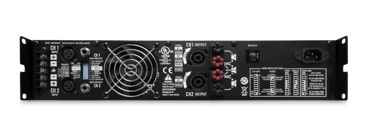 QSC PLX2502 2-Channel Power Amplifier, 750W at 4 Ohm, PowerLight