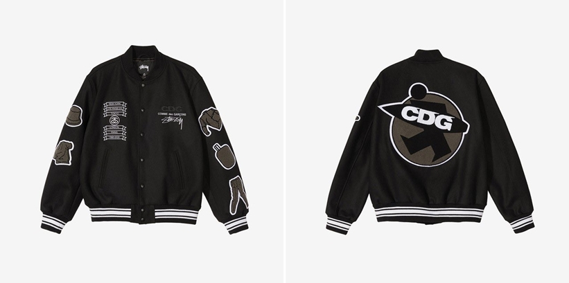 CDG × STUSSY コラボ “Varsity Jacket”が1/15発売予定 (COMME des
