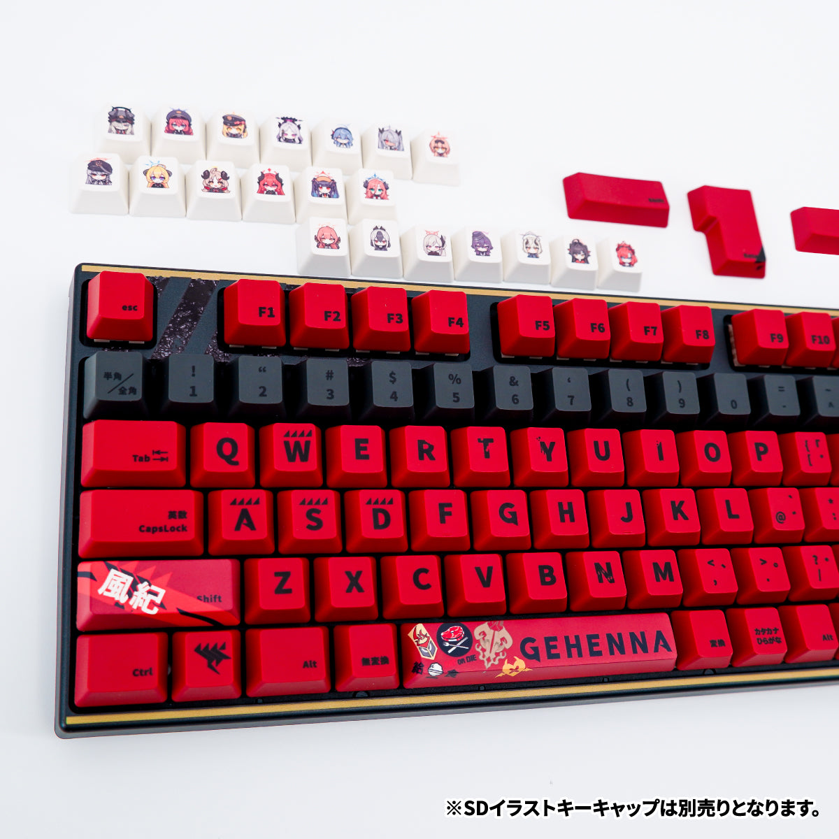 ふもコレ×ブルーアーカイブ キーボード ゲヘナ学園 日本語配列｜ふも