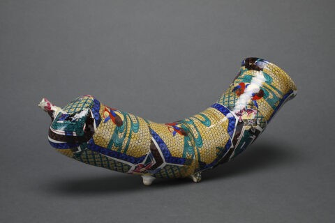 NO254 佐藤敏 京焼き 絵付け花瓶 【公式通販】