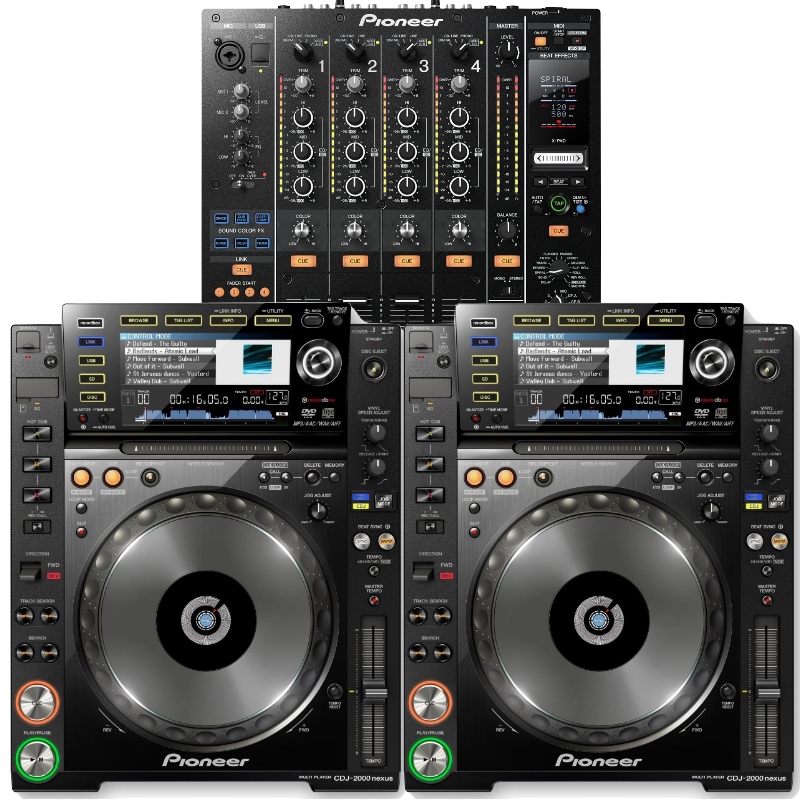 DJ Technik Set mit 2x CDJ 2000 Nexus + 1x DJM 900 Nexus Verleih