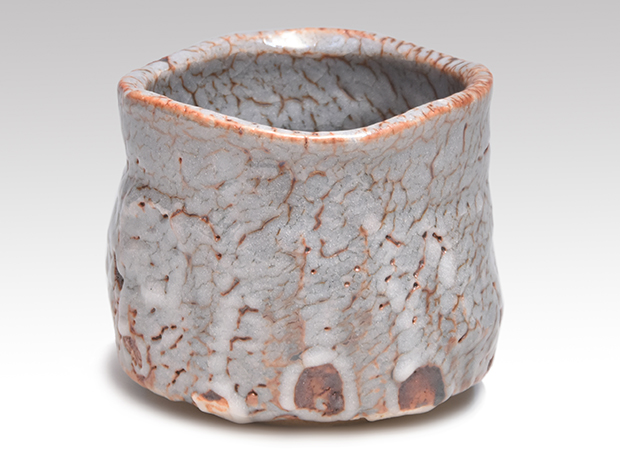 鼠志野茶碗 若尾利貞（作） 共箱 | 古美術ささき