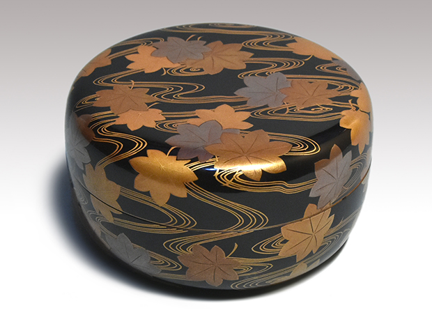 龍田川蒔絵 小食籠 菓子器 江戸後期 | 古美術ささき