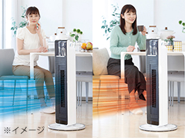 ホット&クール プレミアムタワーファン KHF-1290/W｜ホット＆クール