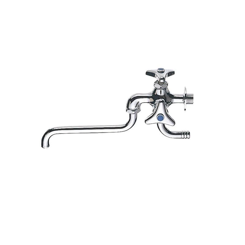 散水・水栓・水周り yukitaka 散水用二口横水栓（固定コマ仕様