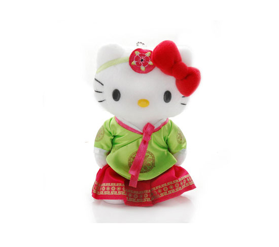 韓国限定ハローキティ 韓服唐衣ぬいぐるみ（赤） 韓国情報広場