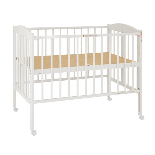 日本製 折りたたみコンパクトミニベッド（ホワイト）」について