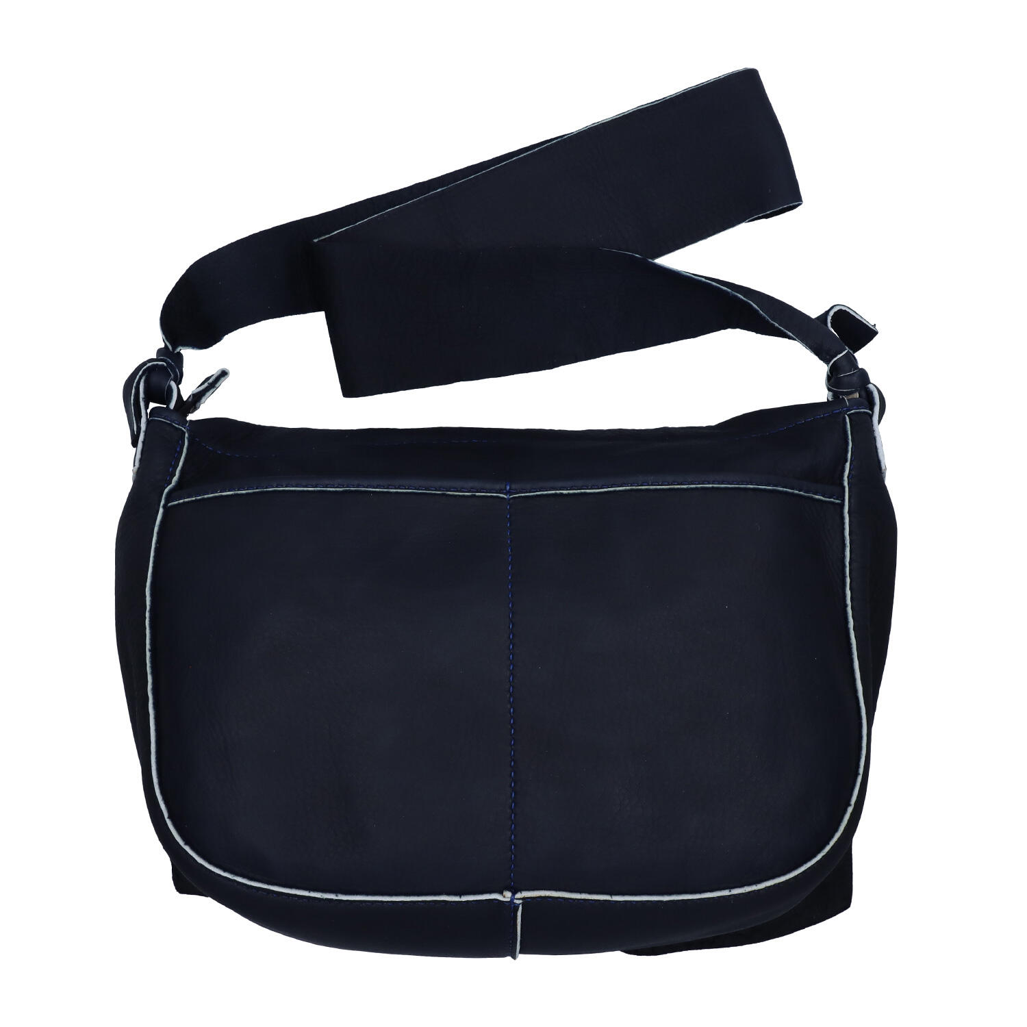 総手縫い鹿革断ち切り蓋付きショルダーバッグL | 株式会社 KAZINO