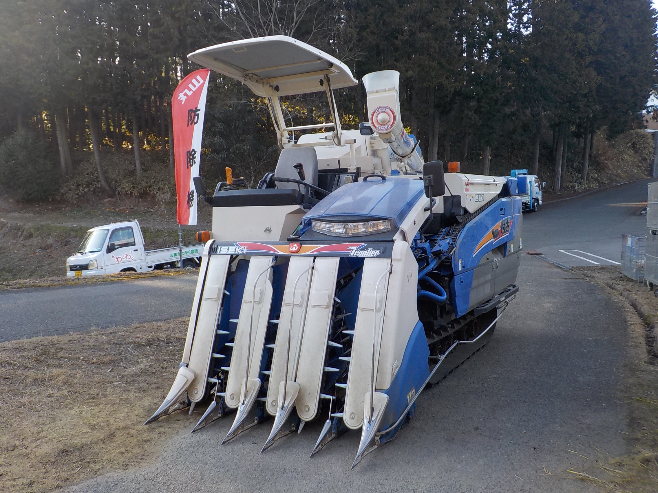 ヰセキ コンバイン HFZ585G-ZATPLW 85PS 使用時間1083h 5条刈 グレン