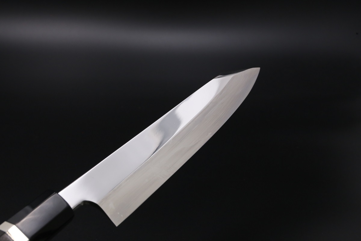 勘所 切付 V金10号 210mm 直刀 全鋼本焼 黒檀柄 鞘付き-歌舞伎ナイフ