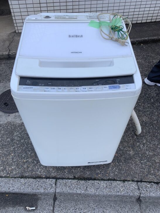 屋外使用の日立製洗濯機 BW-V80C】練馬区にて査定し、無料引取