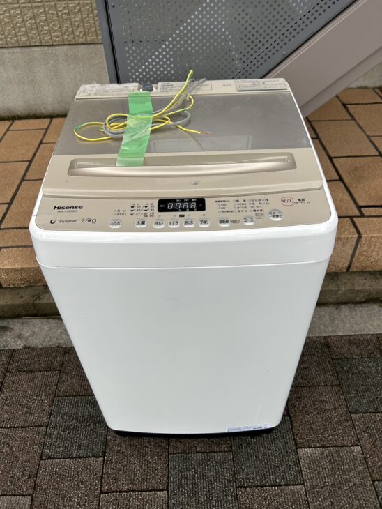 2023年製のHisense 7.5キロ 洗濯機 HW-DG75Cを三鷹市の方より【出張