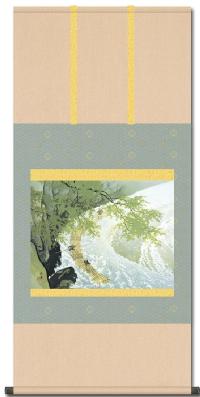 川合玉堂 筏 いかだ（名画複製画） 尺五 日本製 大観 玉堂 松園 若冲