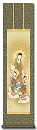 阿弥陀三尊仏 - 掛け軸（掛軸）販売通販なら掛け軸総本家