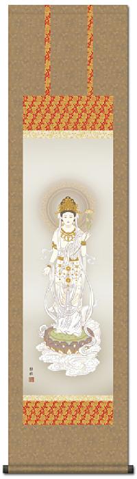 聖観音「観音様」 阿部静雅 （尺三）【特価 】！ 観音 - 掛け軸（掛軸