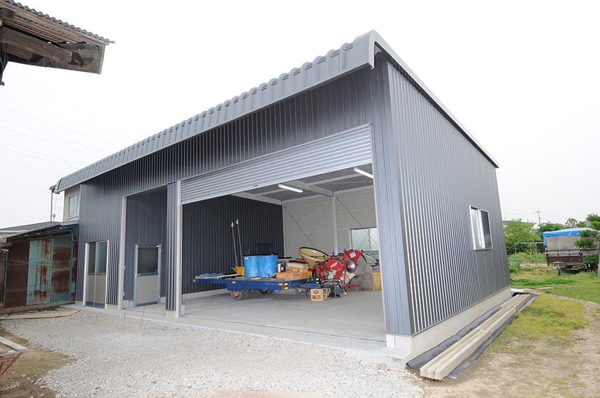 KN-086 広スペースハウス／HHK-4040 | ガレージ・倉庫・農業用倉庫なら