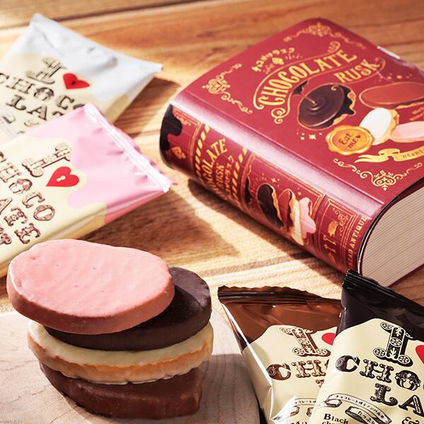 オンラインストア限定 チョコがけラスク 4枚BOOK 4種アソート